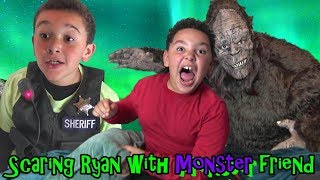 COP Brothers SCARE Ryan with Secret MONSTER! Sheriff is SUSPICIOUS!...