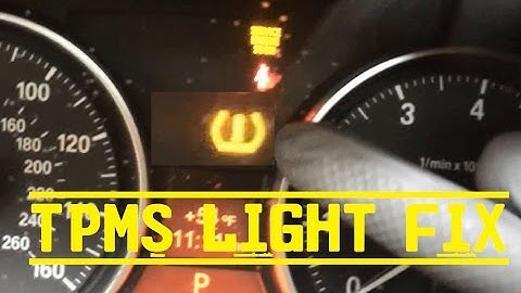 Bmw "TPMS" Tire pressure light reset