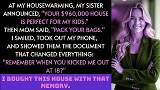 At My Housewarming, My Sister Claimed My $960,000 Home for Her Kids — Then Mom Told Me to Pack My.