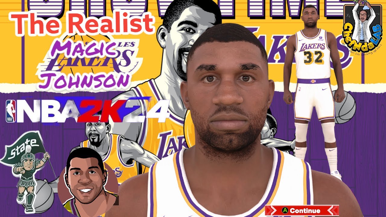 The Realist Magic Johnson NBA 2k24 Face Creation (Kobe Bryant Edition