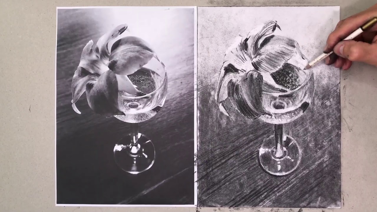 RYSUJEMY WĘGLEM METODĄ WYMAZYWANIA / HOW TO DRAW WITH CHARCOAL AND ERASER