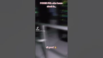 power outage at the plant / server room... survived!