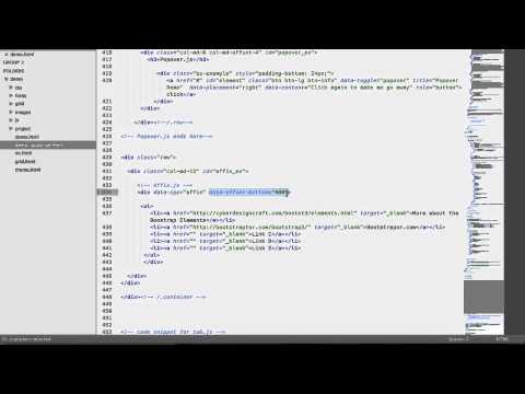 Bootstrap 3  The Complete Guide Course #20- Affix js
