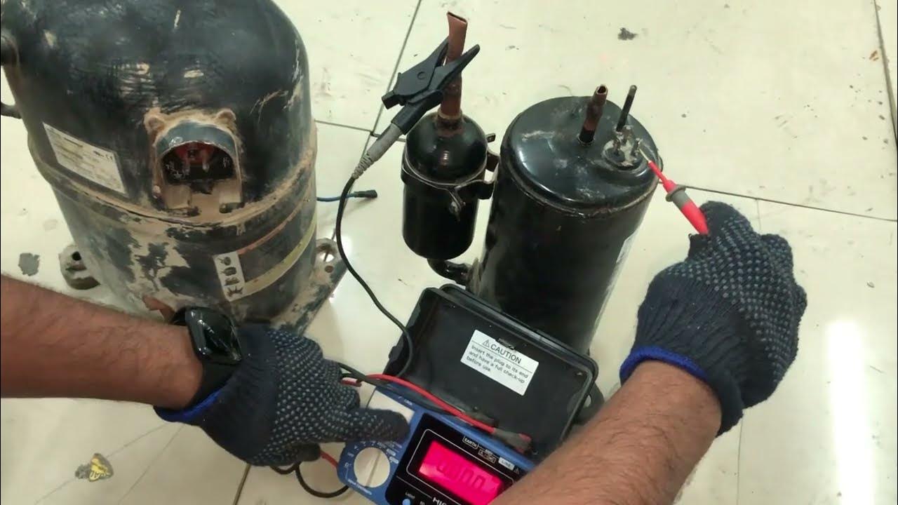 Part01,How to check compressor Ground with meggar insulationhttps