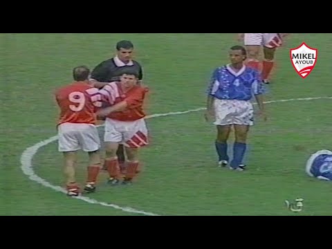 كوارث تحكيمية في ملخص فوز الأهلي علي السويس وهتافات قوية ضد الغندور1994 1995 تعليق مصطفى الكيلاني