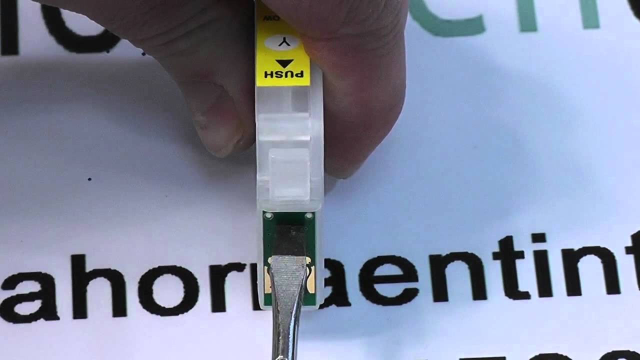 Como resetear los cartucho recargables reseteables Epson T1281 - 1284 y  T1291 - 1294 Reset Epson - YouTube