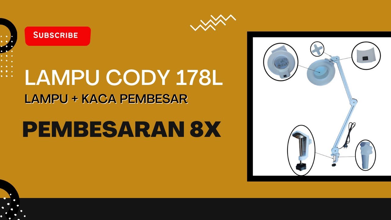 Lampu Kaca Pembesar LED CODY 178L Bisa untuk Kerja Service Salon dan lainnya sangat Multifungsi
