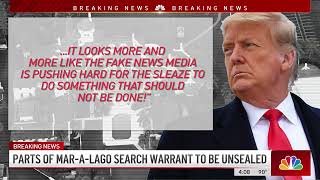 Trump News Today: Mar-a-Lago Search Warrant Affidavit to Be Unveiled | NBC New York