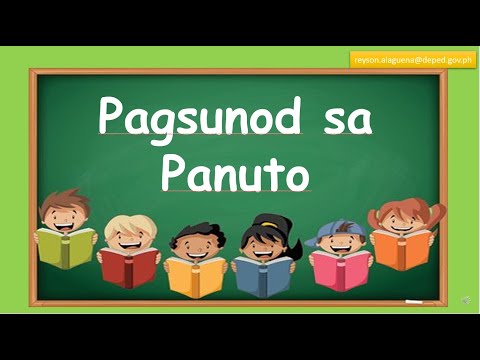 FILIPINO 3 | PAGSUNOD SA PANUTO | MODULE WEEK 3 (MELC-BASED)