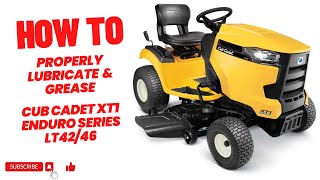 How To Lubricate &amp; Grease Your Cub Cadet XT1 - LT 42/46 Lawn Tractor