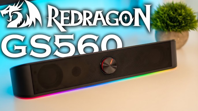 Redragon GS510 RGB Haut-parleurs PC 2x3W avec 4 Modes de rétroéclairage LED  colorés, Alimentation USB et audio câble 3,5 mm - Redragon