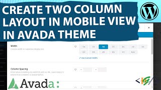 How to Create Two Column Layout in Mobile View in Avada Theme WordPress