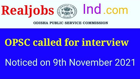 OPSC - Notification Released for personal Interview - ( Assistant professor psychology ) @ REA JOBS