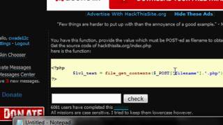 Famous HackThisSite - ExtBasic 2 [file_get_contents] Pt. 1 of 2 Wealth