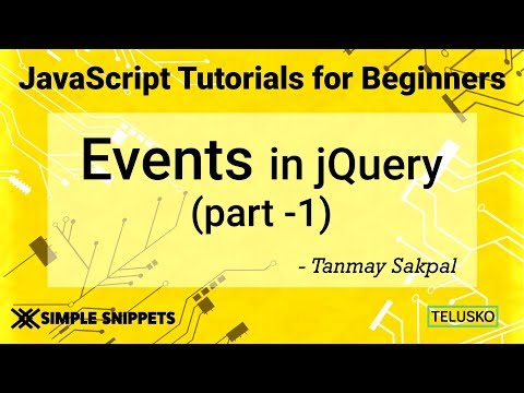 वीडियो: JQuery में एक घटना क्या है?