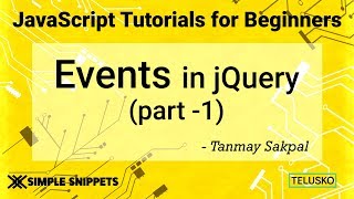 #39 Events in JQuery Part 1