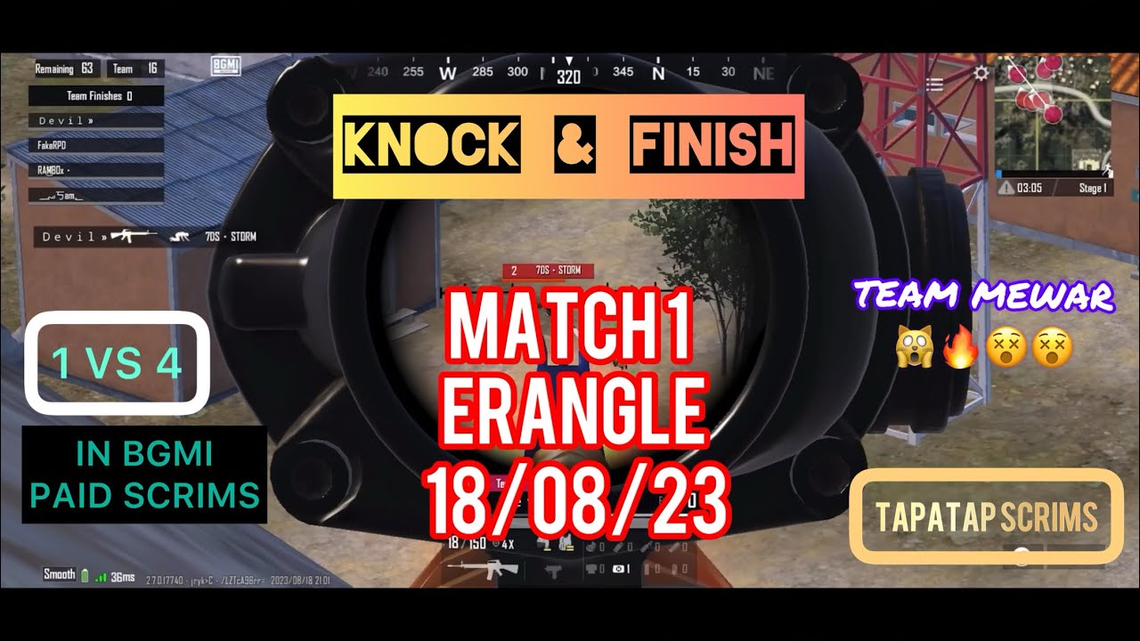 INTENSE END ZONE FIGHT IN BGMI PAID SCRIMS | 39th MATCH | ERANGLE ...