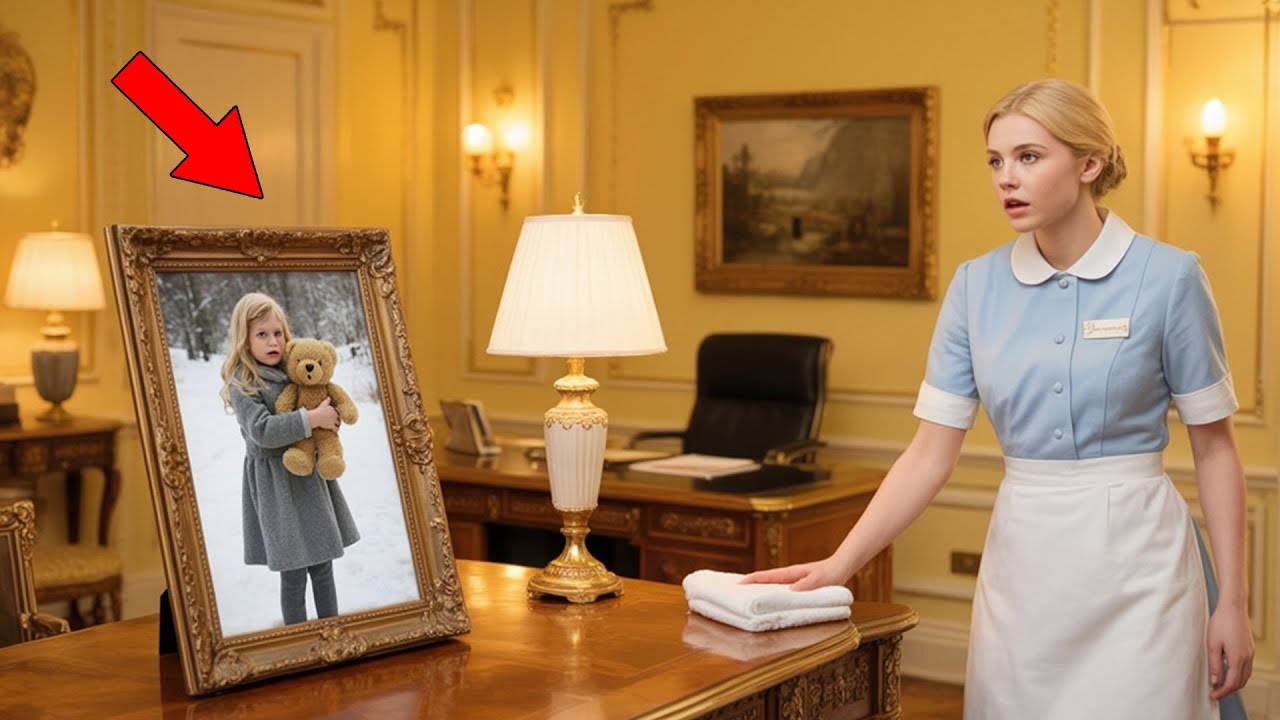 Putzfrau Entdeckt Ihr Eigenes Foto, Gerahmt Im Privaten Büro Eines Millionärs