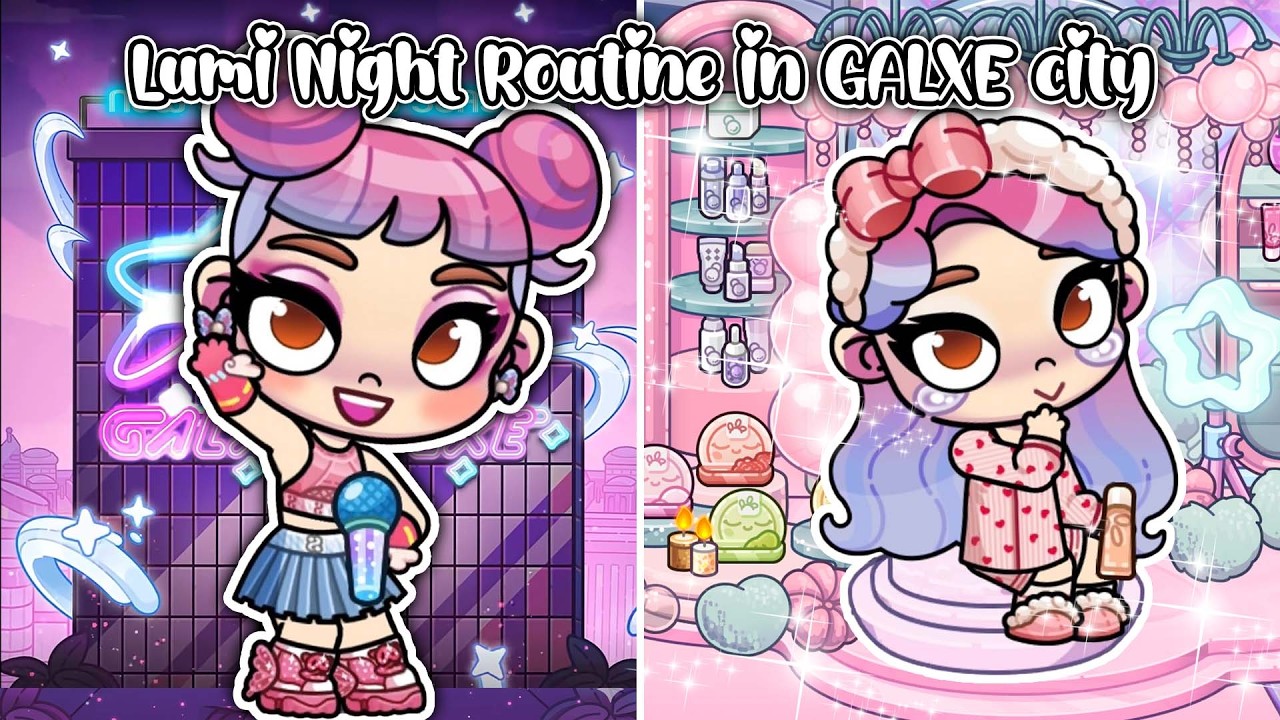 Lumi Night Routine in GALXE city💙💗| Avatar World | Pazu