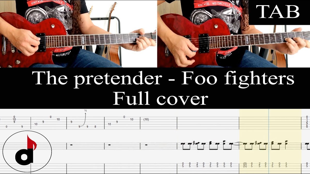 klokke Lyrical Deqenereret THE PRETENDER - Foo Figthers: FULL guitar cover + TAB - YouTube