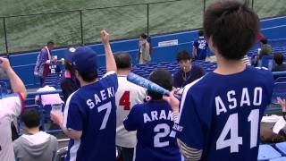 20110419 中日試合開始前1-9つばくろうが指揮を執る