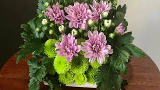 仏花花束を素敵に変身アレンジ