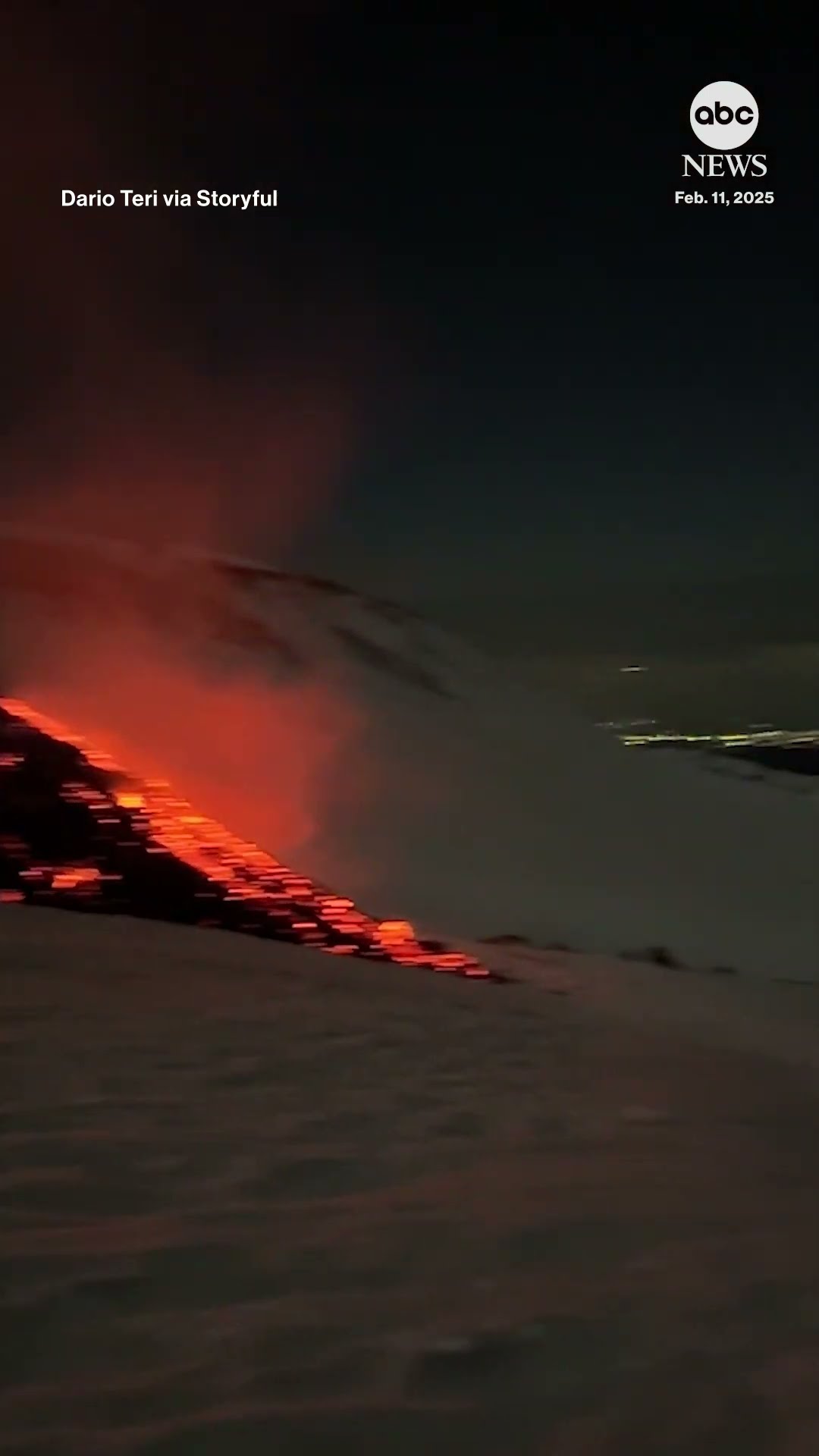 Skiers hit slopes on active volcano Mt. Etna