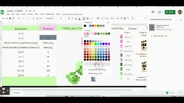 Code your own pixel art candy - mystery reveal for google sheets