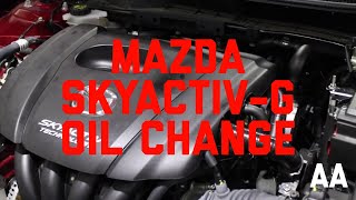 Mazda 2 3 6 CX-3 CX-5 Skyactiv-G Oil Change How To by alexaescht 39,899 views 4 years ago 6 minutes, 22 seconds