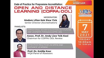Code of Practice for Programme Accreditation: Open and Distance Learning (COPPA: ODL)