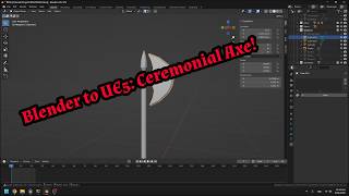 Blender to UE5: Low-Poly Ceremonial Axe | Speed Model