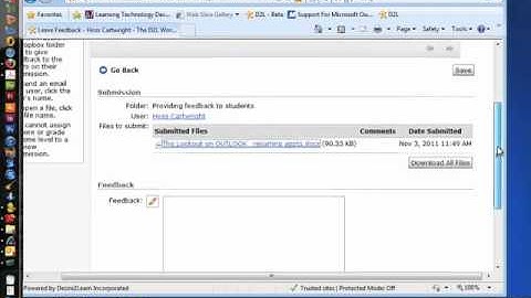 Feedback in the D2L Dropbox
