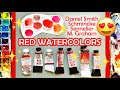 RED WATERCOLORS Swatches & Comparisons #shorts