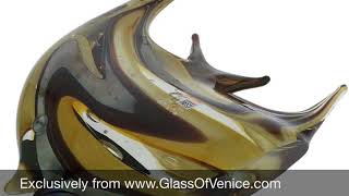 Murano Art Glass Angel Fish   Amber Waves