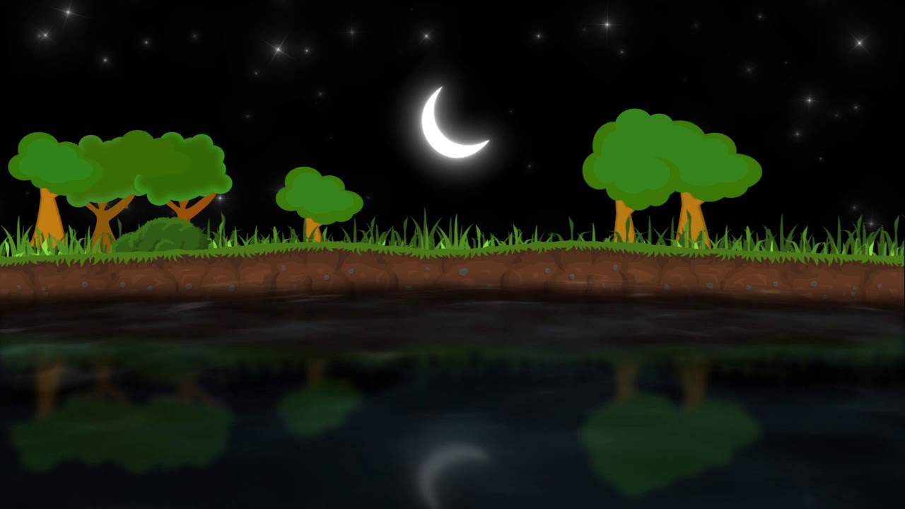 Cartoon Background video loop - Night Lake Scene cartoon background video  free - YouTube