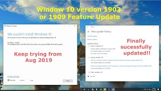 Fix Windows 10 Upgrade Error 0xc1900101 solution2020  Window10 Version 1903 Or 1909 Update