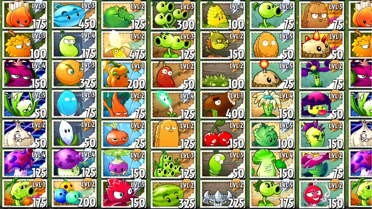 All Free Plants Power-Up! in Plants vs Zombies 2 