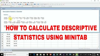 HOW TO CALCULATE DESCRIPTIVE STATISTICS USING MINITAB IN HINDI/URDU