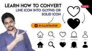 Learn how to make Line icon to glyphs in illustrator. icon design