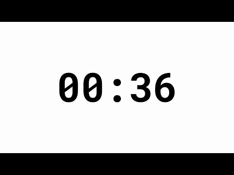 36 Second Countdown Timer -  White Background