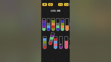 Water Sort Puzzle Level 998 Walkthrough Solution Android/iOS 💦
