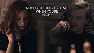 Beth and Benny  'Why'd you only call me when you're high?' | The Queen's Gambit