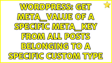 Wordpress: Get meta_value of a specific meta_key from all posts belonging to a specific custom type