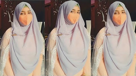 Simple Georgette Chiffon Hijab Tutorial with inner cap 🧕