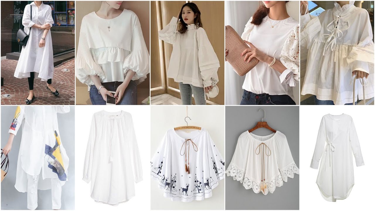 Latest beautiful White frocks, kurtis & tops designs for girls ||Stylish Embroidered white tops 2020