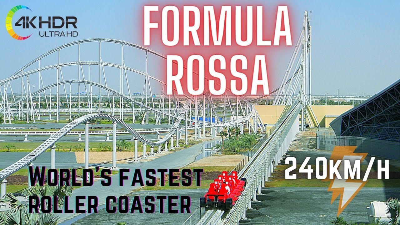 World's Fastest Roller Coaster Formula Rossa Front Seat POV Ferrari