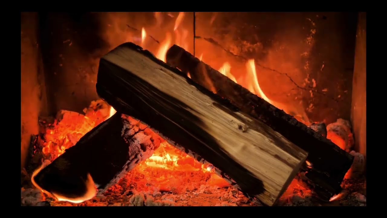 The soothing and relaxing sound of a fireplace.