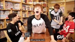 bts suga spanks jin with a baseball bat