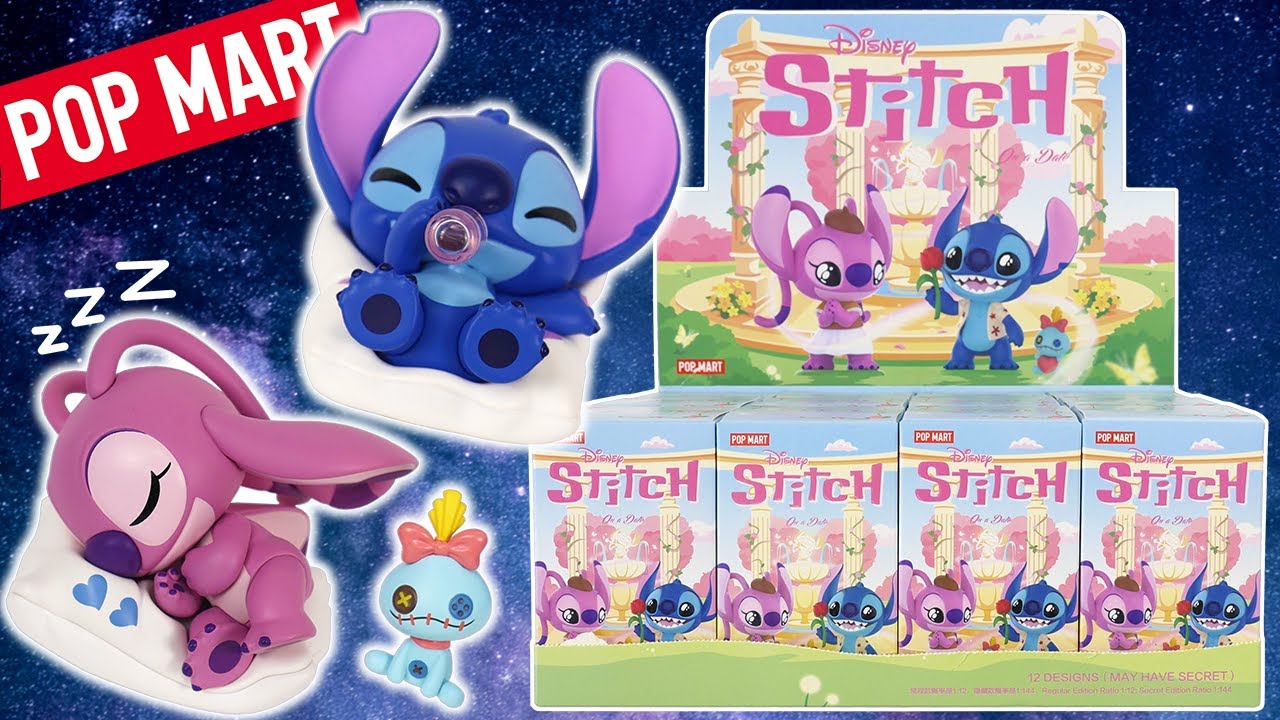 コミック・アニメ pop mart disney Stitch 1box POP MART Disney Stitch on a Date Blind Box Unboxing FULL SET