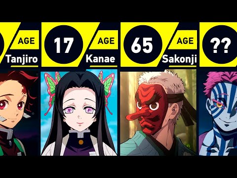 THE AGE OF ALL DEMON SLAYER CHARACTERS